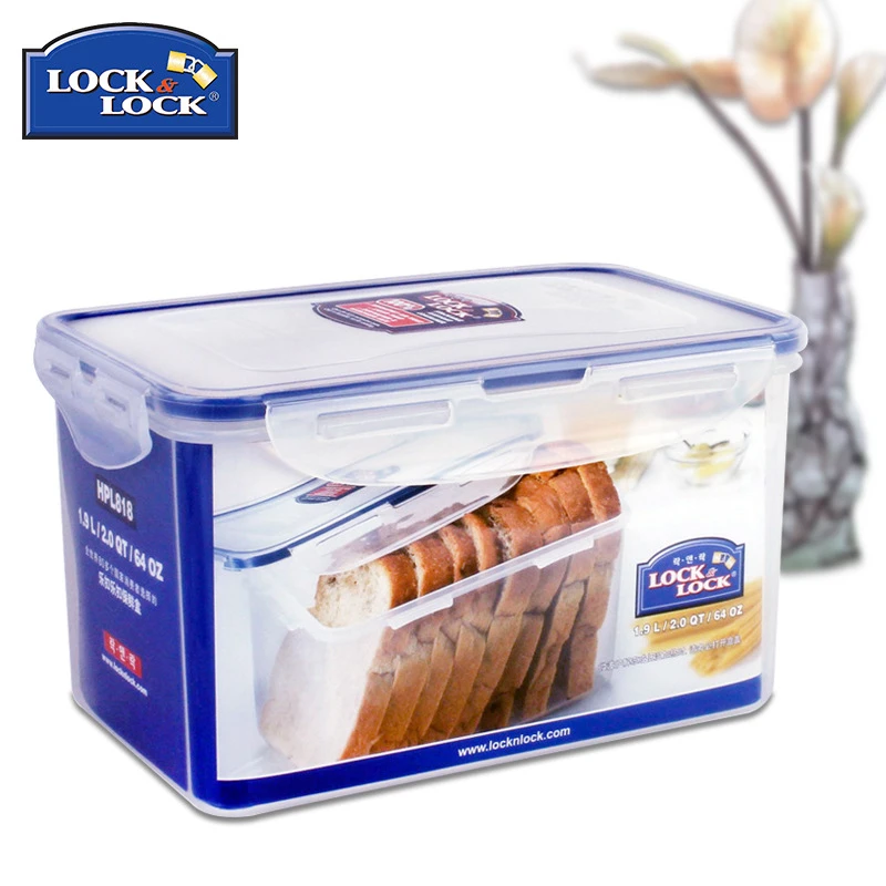 

Plastic fresh-keeping box 1.9L rectangular large capacity refrigerator storage box HPL818