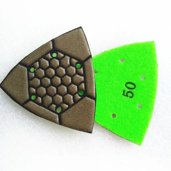 Almofadas de Polimento a Seco Seco de Mármore Terrazzo para Oscilante Definir de 7 3 Polegada Triângulo Diamante de Mármore Granito Concreto Ferramentas Multi