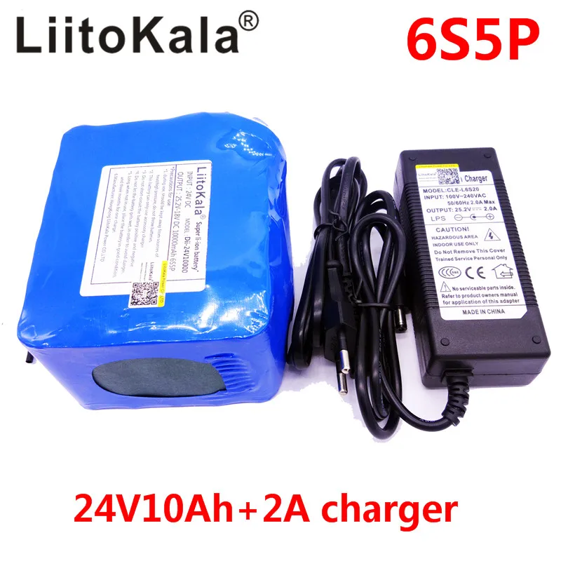 Liitokala 24v 10ah 6s5p Lithium Battery Electric Bicycle 18650 24v