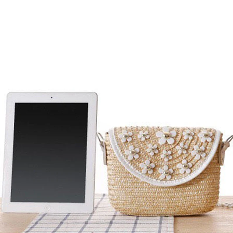 Women Handbag Summer Straw Bags Female Beach Shoulder Bag Lady Flower Fashion Weave Messenger Bag Travel Crossbody Bag SS3119 (12)