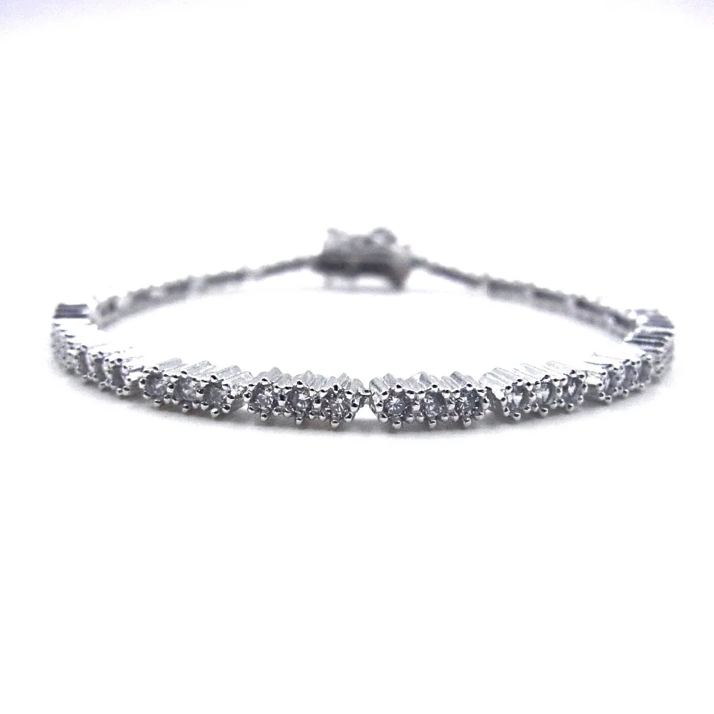 

925 Sterling Silver 2mm Tennis Bracelet