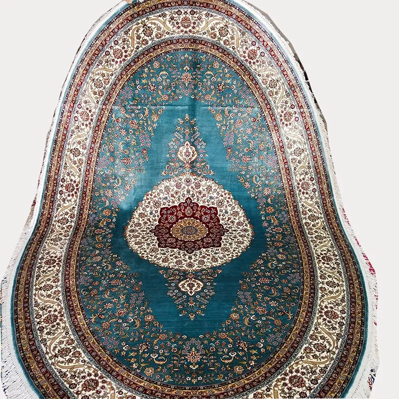 FangCun 6'x9'овальный персидский классический медаль стиль ручной работы шелковый ковер для офиса или гостиной или столовой