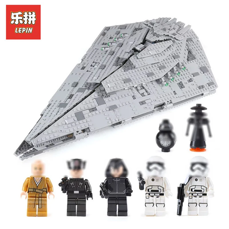 

DHL Lepin Sets Star Wars Figures 1585Pcs 05131 First Order Star Destroyer Model Building Kits Blocks Bricks Kid Toys Gift 75190
