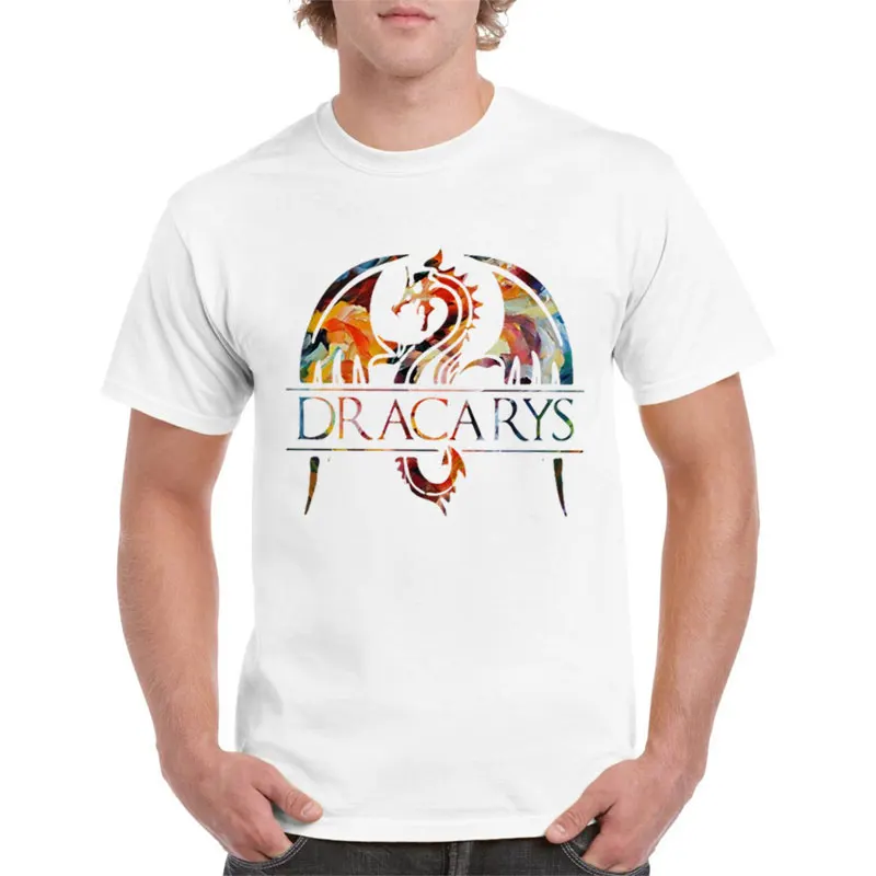 

Boussac Dracarys Mother Of Dragons T-Shirts Cotton Plus Size Men T Shirt High Quality Fashion Top Tee Summer Homme Shirt Funny