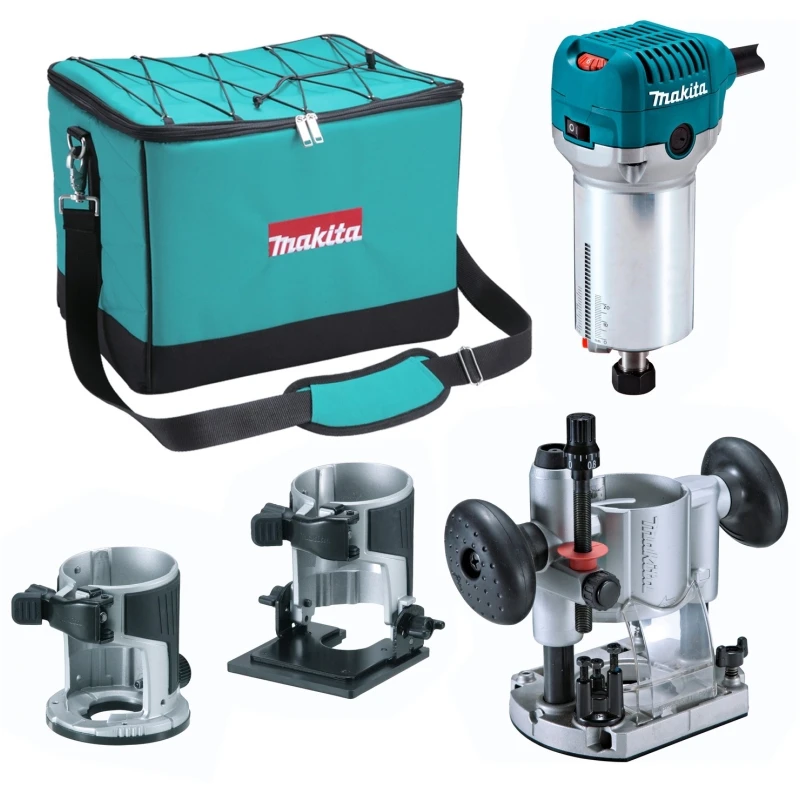 Фрезер электрический Makita RT0700CX2 (Мощность 710Вт, регулировка скорости, сумка для хранения)