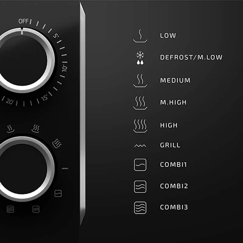 Cena Cecotec kuchenka mikrofalowa ProClean 3150 z 20 litra pojemności z grillem technologii 3 DWave zegar projekt elegancki łatwy w użyciu i czyste