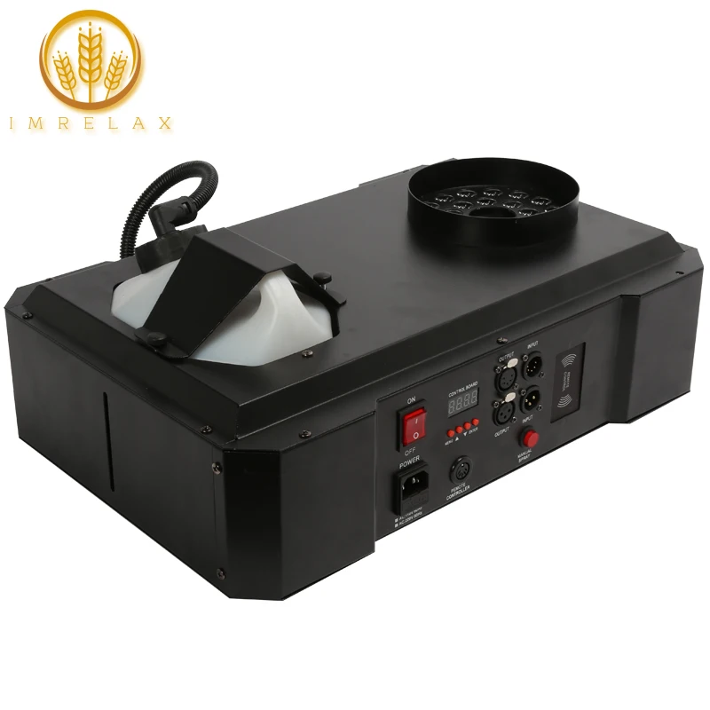 

IMRELAX DJ Disco Stage 1500w RGB 3in1 LEDs Smoke Machine Up Down Tank Fog Generators DMX Wireless Smoke Machine