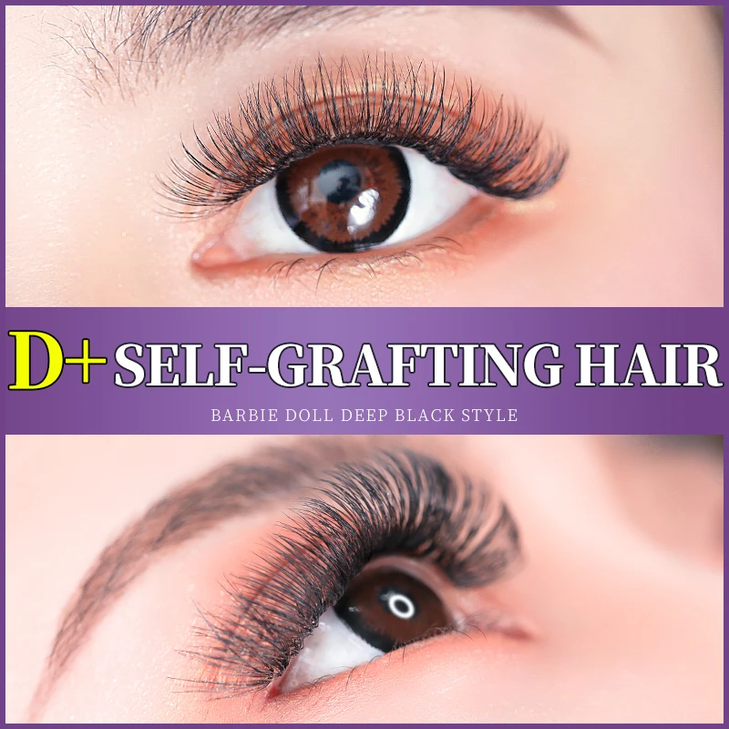 Efc beauty 0 07 мм толщина D + curl Высокое качество пре fanned 20D русские объемные ресницы