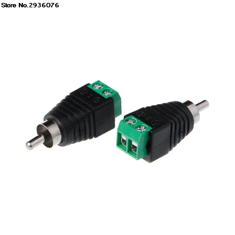 

3Pcs/set RCA Male Plug to AV Terminal Connector Video AV Balun 2 Screw