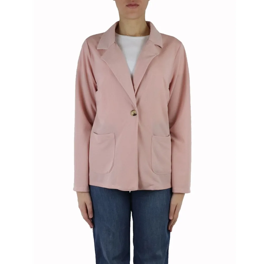 CREPE JACKET WITH REVERSin Blazers from Women's Clothing on AliExpress