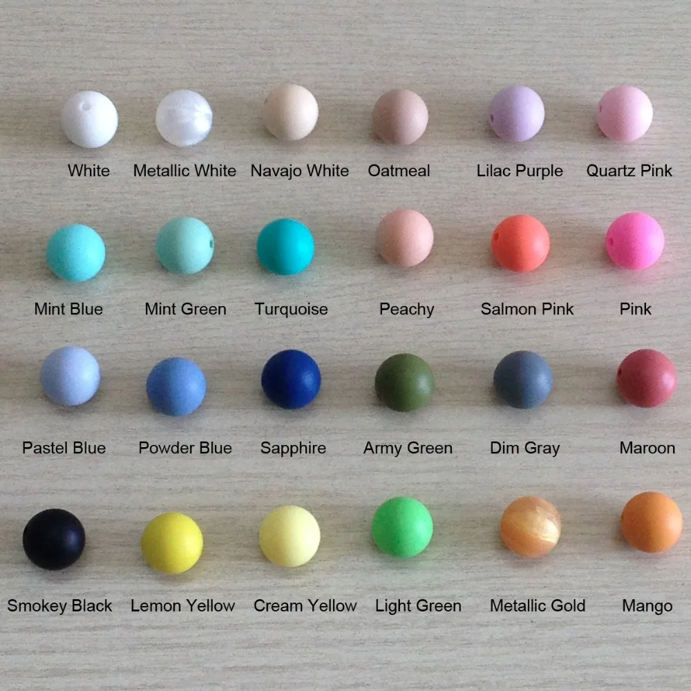 silicone teething beads