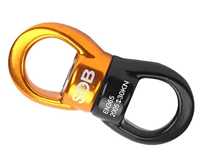 

10 Pcs 30KN Rotational Device Rock Climbing Safety Swivel Ring Connector Swivel 360 Rotator for Web Tree Swing Rope Hammock
