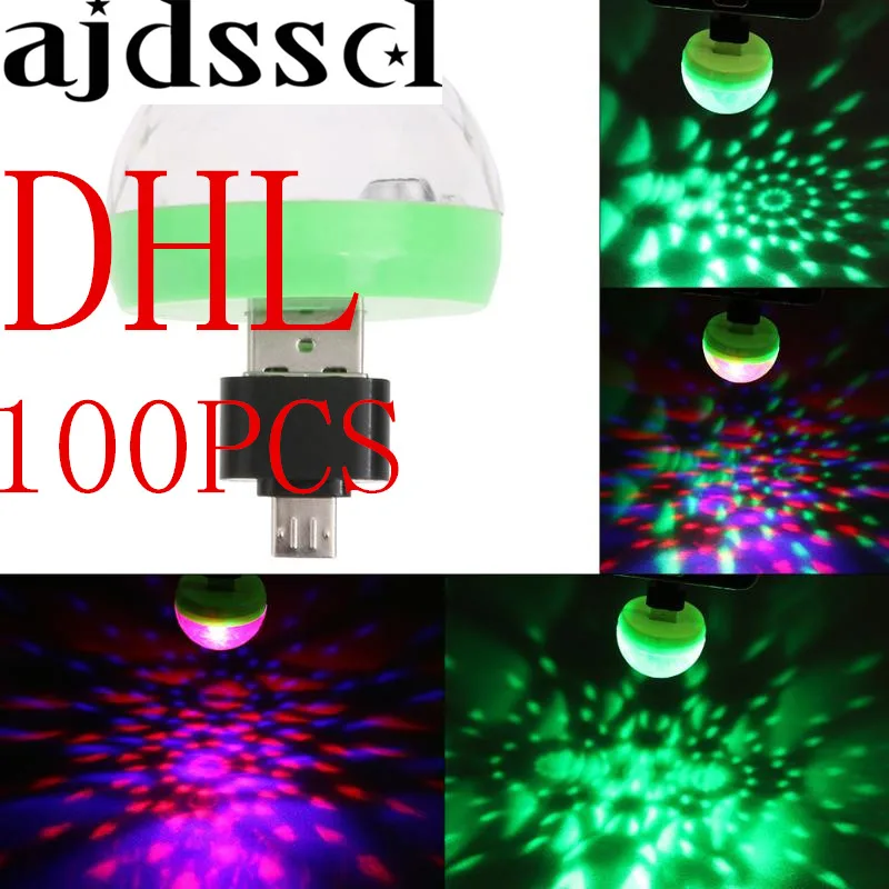 

2018NEW 100PCS DHL Portable USB Disco Stage Light Home Party Lights Karaoke LED Decorations Colorful KTV DJ Disco Light Lamp