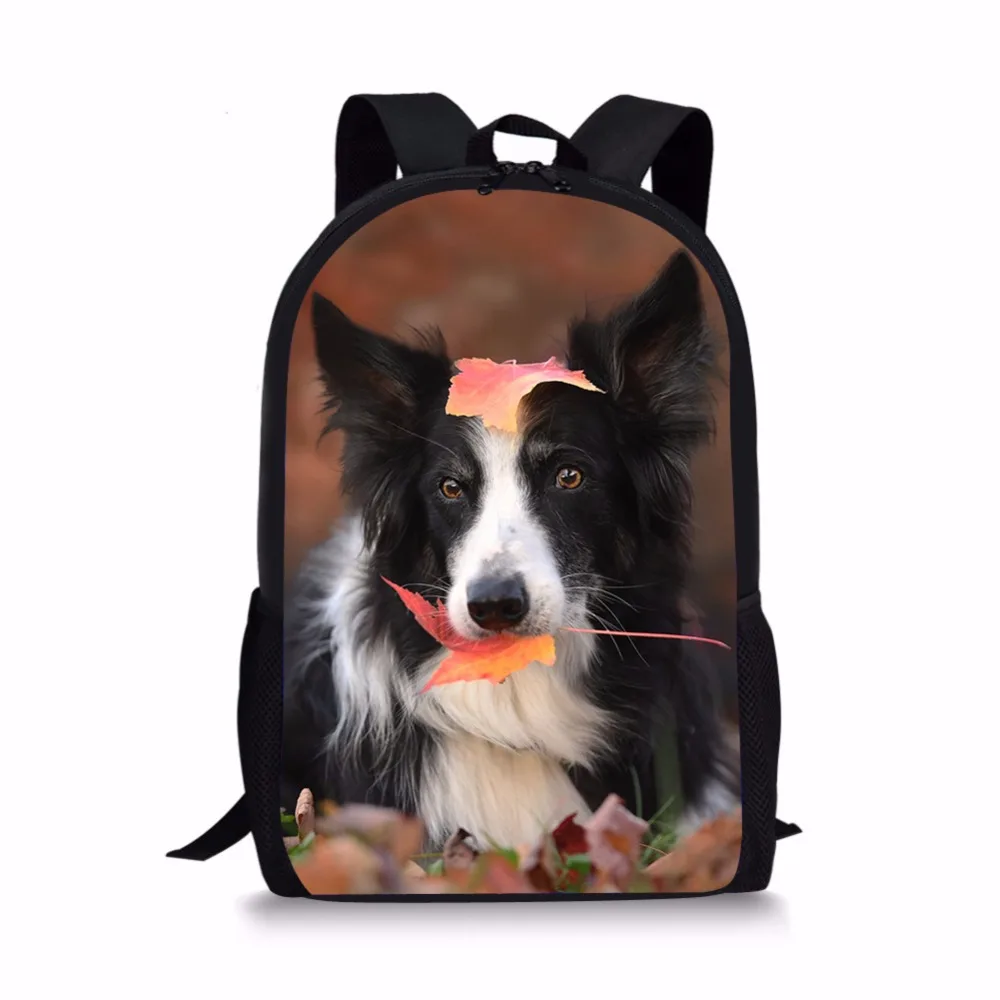 3D рюкзак с принтом собаки Border Collie школьные сумки для девочек и мальчиков