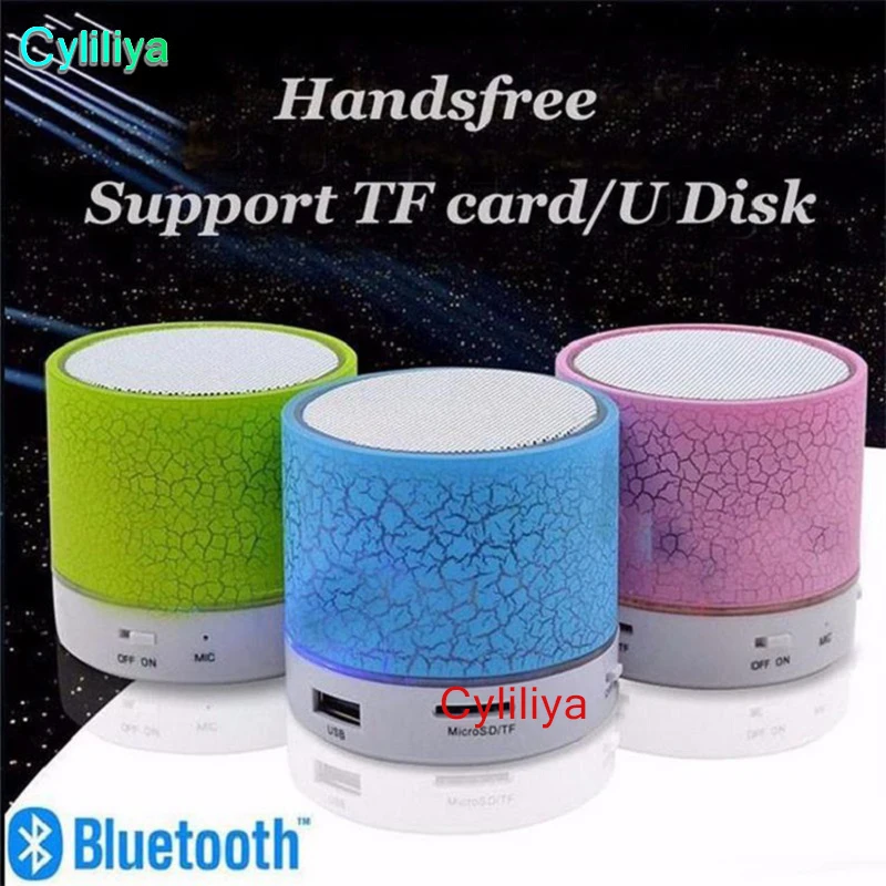 

LED Mini Wireless Bluetooth Speaker TF USB FM Portable Music Loudspeakers Hand-free call For iPhone 6 Phone PC with Mic