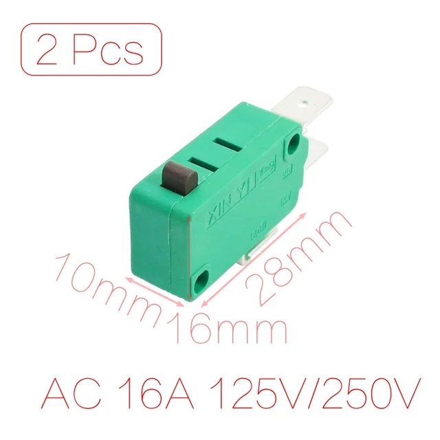 uxcell action type 2pcs ac 16a 125v 250v push button actuator micro kw3