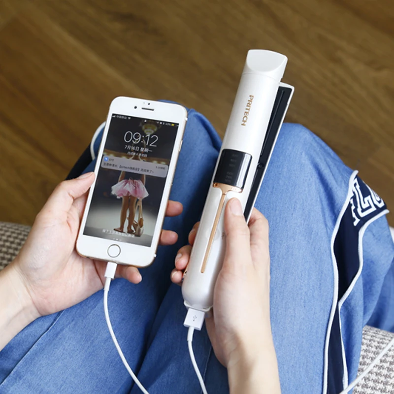 Cheap Professional Hair Straightener PRITECH brand Mini Flat Iron Rechargeable Protable Hair Styling Tools Hair straightening irons