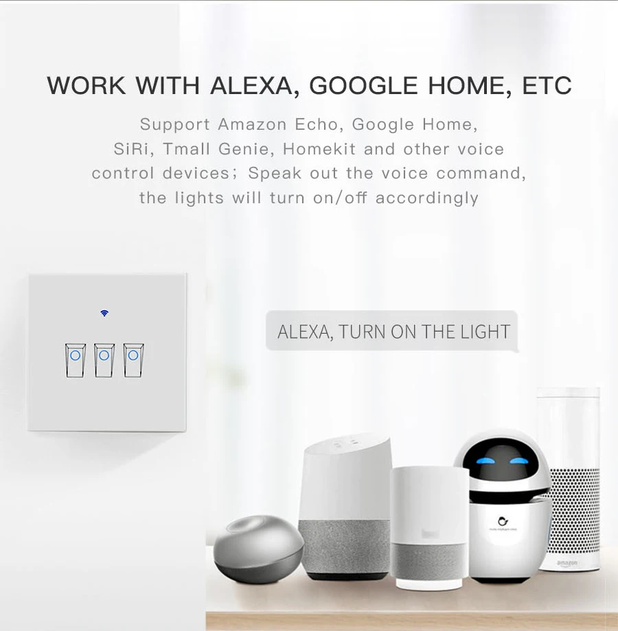 EJLINK EU UK Smart Wifi Switch Wall Touch Light Switch TouchWiFiAPP Remote Control Smart Home Controller Work with Alexa (4)