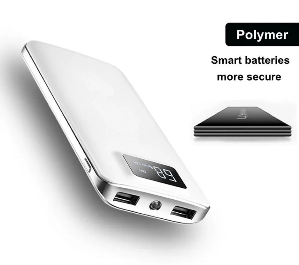 30000mah Power Bank Dual USB Ports External Battery LCD Portable Mobile phone Charger powerbank for Phone