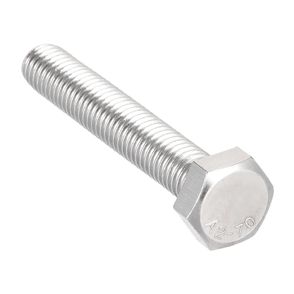 

UXCELL 1Pcs Bolts M8 Thread 50mm 304 Stainless Steel Hex Head Left Hand Screw Bolts Fastener For Ship Assembly Office Appliance