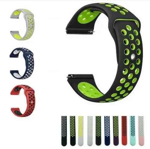 20MM 22mm rubber strap Huami Amazfit Bip BIT PACE lite Band for Samsung Gear sport S3 s2 Frontier Classic watch band | Наручные часы