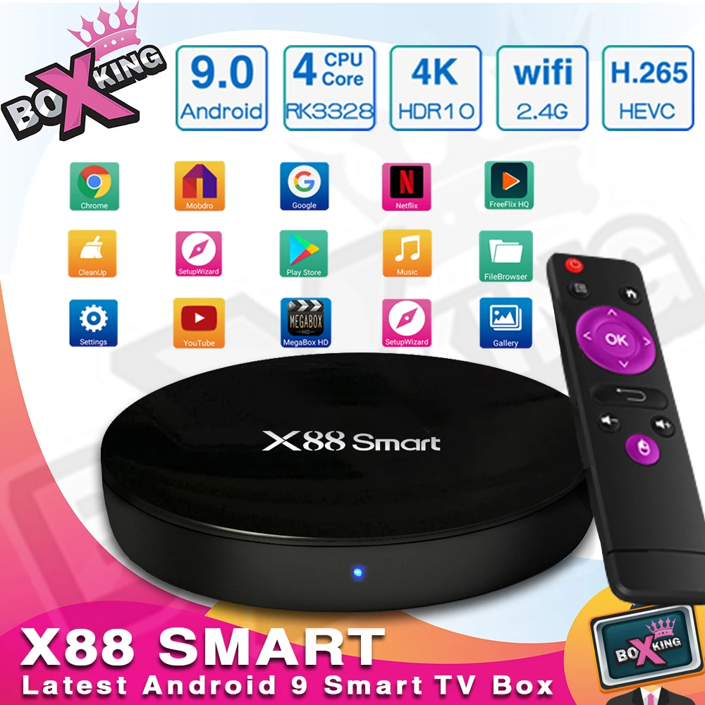 

Latest X88 4GB 32GB android 9 Smart tv box RK3328 high speed 2.4G WIFI 4K 1080p for xiaomi mi tv (tx3 , tx6 , mx3 , h96 , p40)