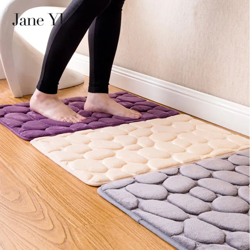 JaneYU Cobblestone Foot Massage Health Care Rug Anti slip Bathroom