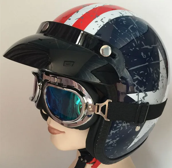 Бренд для WANLI мотоциклетный шлем с открытым лицом винтажный мотоциклетный шлем Чоппер стиль ретро шлемы для google Шлем s m l xl XXL - Цвет: Gray205