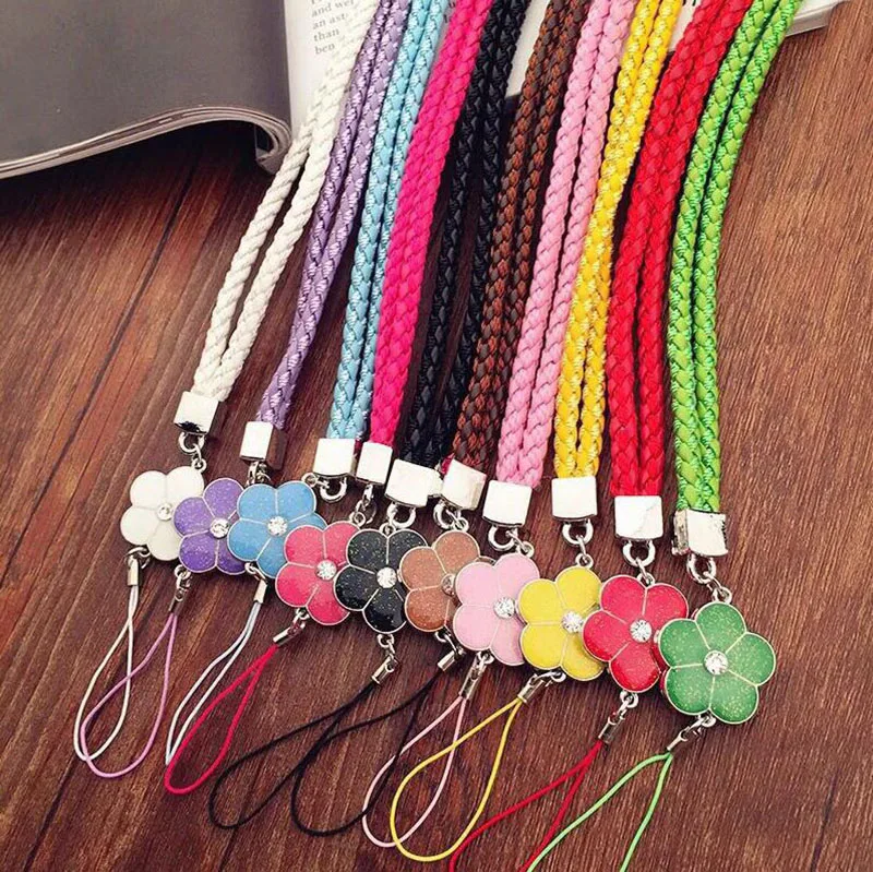 Cute Flower Colorful Mobile Phone Lanyard Phone Straps Neck Hanging