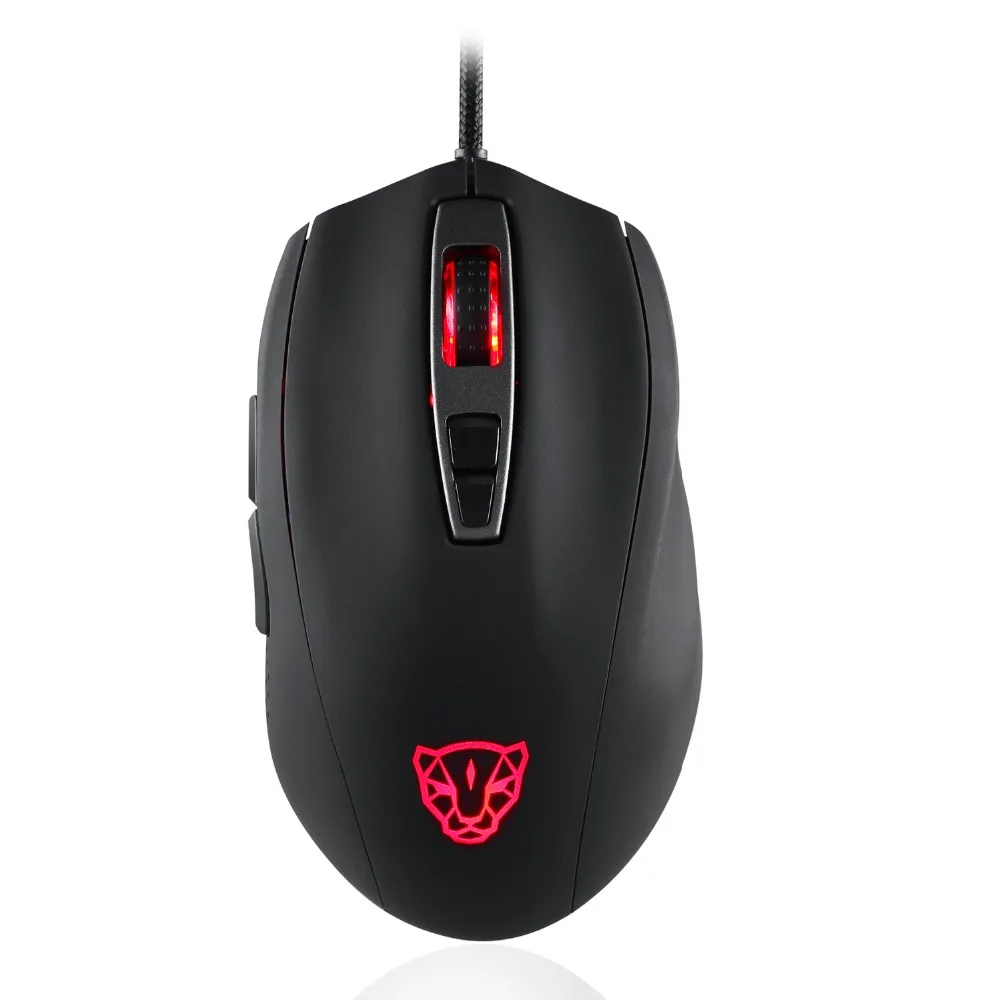 Motospeed V60 профессиональная Проводная игровая мышь 5000 DPI 7 клавиш Ультра-быстрая Pmw3325