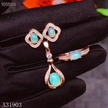 KJJEAXCMY boutique jewelry 925 sterling silver inlaid natural opal opal women's pendant necklace earrings ring 3 sets support de opal hamsa choker necklace fatima hand pendant necklace natural opal stone israel jewish jewelry 925 sterling silver jewelry