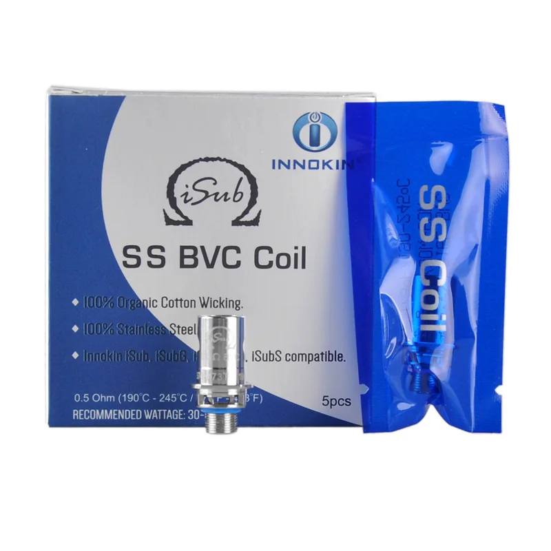 50 шт./лот Innokin iSub катушка Sub Ом ядро Ni200 Clapton BVC катушка, совместимая с vape Innokin Isub, ISub-g, A, S атомайзер катушка