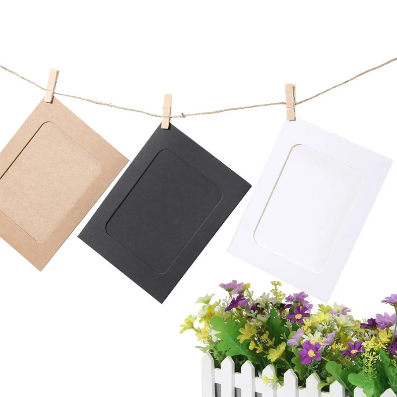 

DIY Tool Wall Picture Hanging Album Home Decoration Paper Photo Frame with Rope Clip