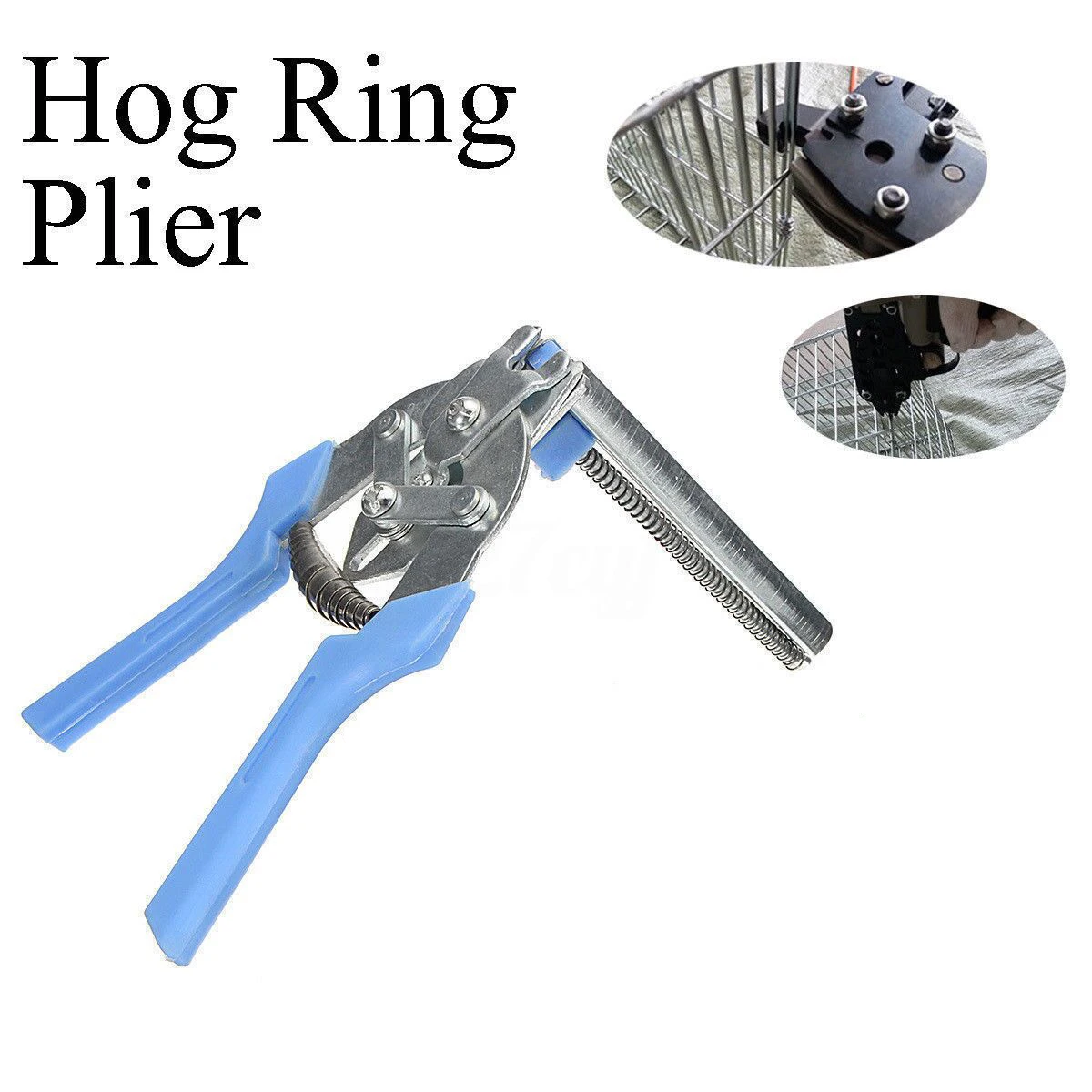

Metal Hog Ring Plier Tool Staple Bird Chicken Mesh Cage Wire Fencing Anti-slip *