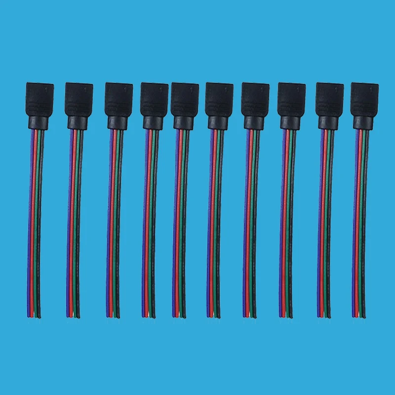 10 шт. 4pin RGB Женский светодиодный разъем см удлинитель провода кабель для 3528/5050 Corlor