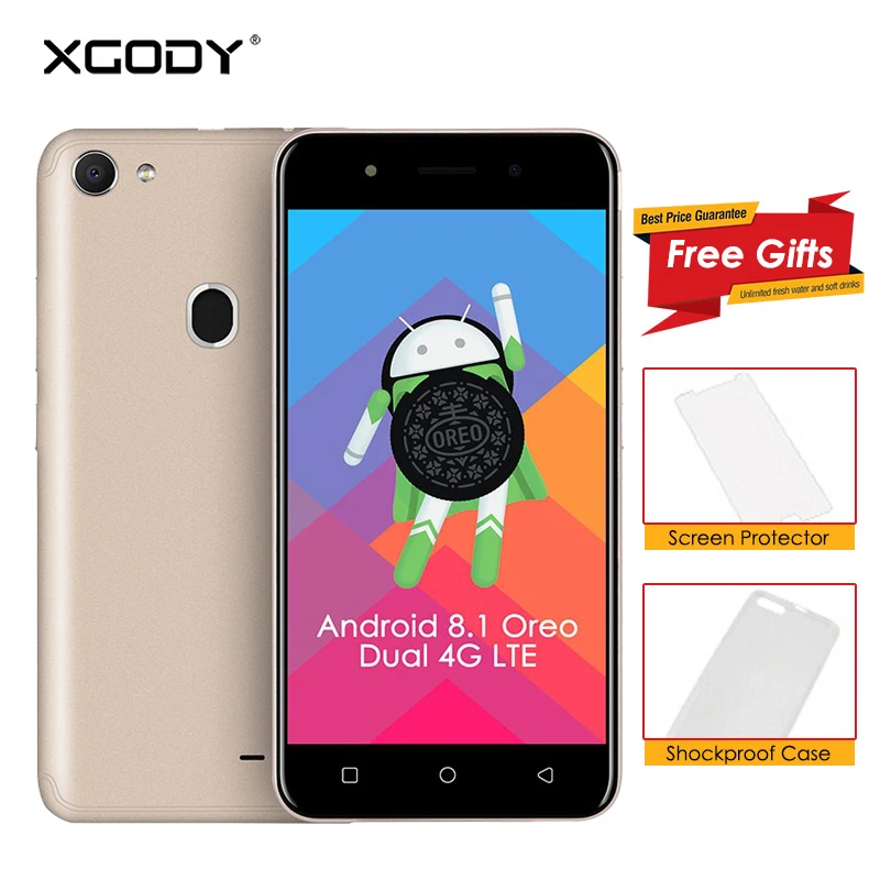 

XGODY X24 Dual 4G LTE Smartphone 5 Inch Android 8.1 Oreo MT6739 Quad Core 1GB+8GB 2500mAh Bluetooth 4.0 Mobile Phone Cellphone