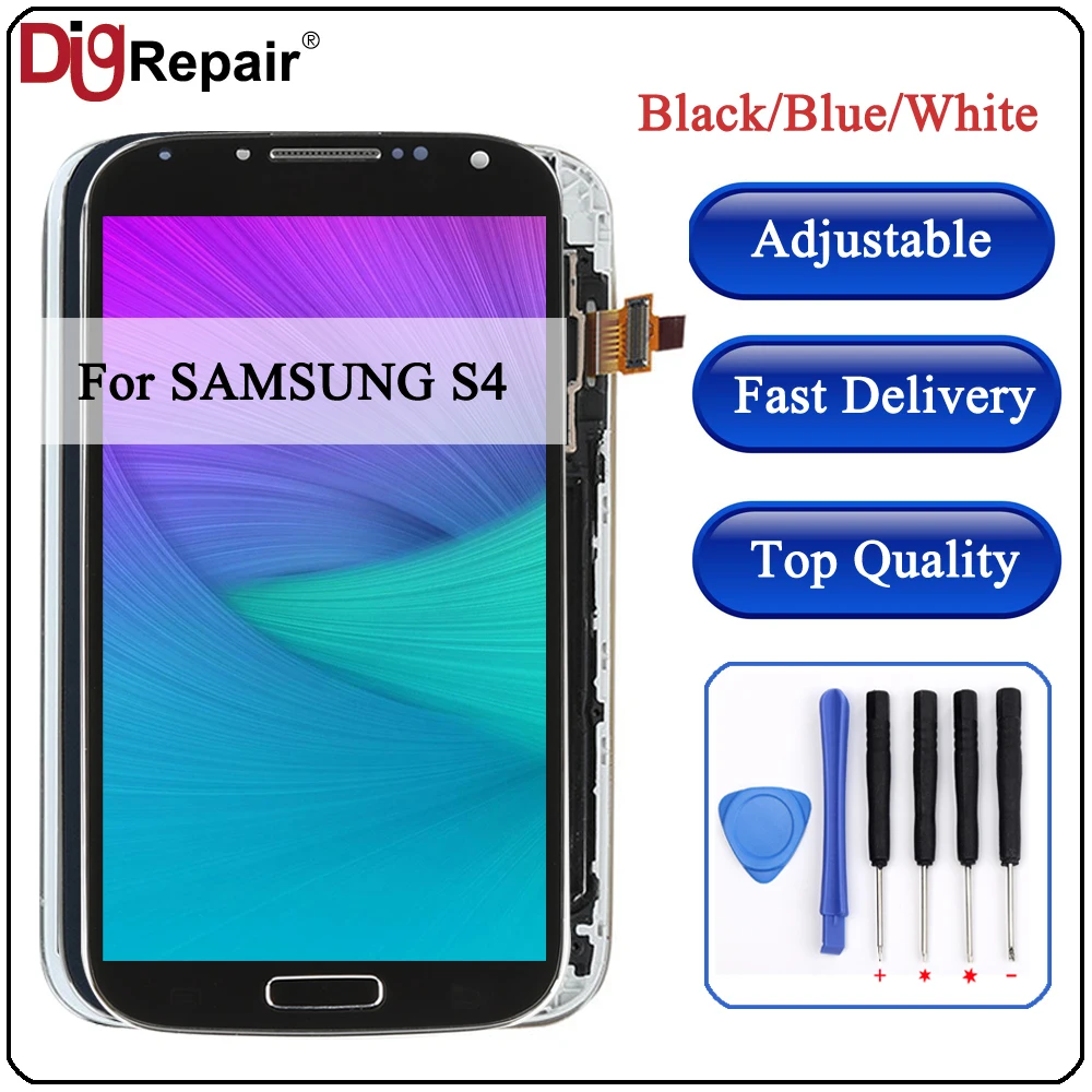 

i9500/i9505 lcd For SAMSUNG GALAXY S4 i9505 LCD Display Touch Screen Digitizer with Frame For SAMSUNG s4 i9505 display s4 screen