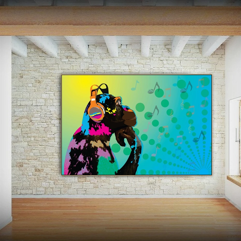 music orangutan animal design canvas print wall art decor 100 x 150cm (3)