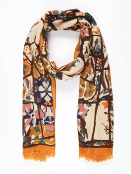 

Scarf with flower printing