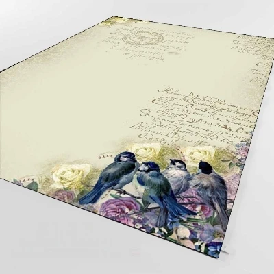 Синий птицы желтый фиолетовый розовый коричневый Writen 3d печать Нескользящая микрофибра Гостиная декоративный современный моющийся коврик