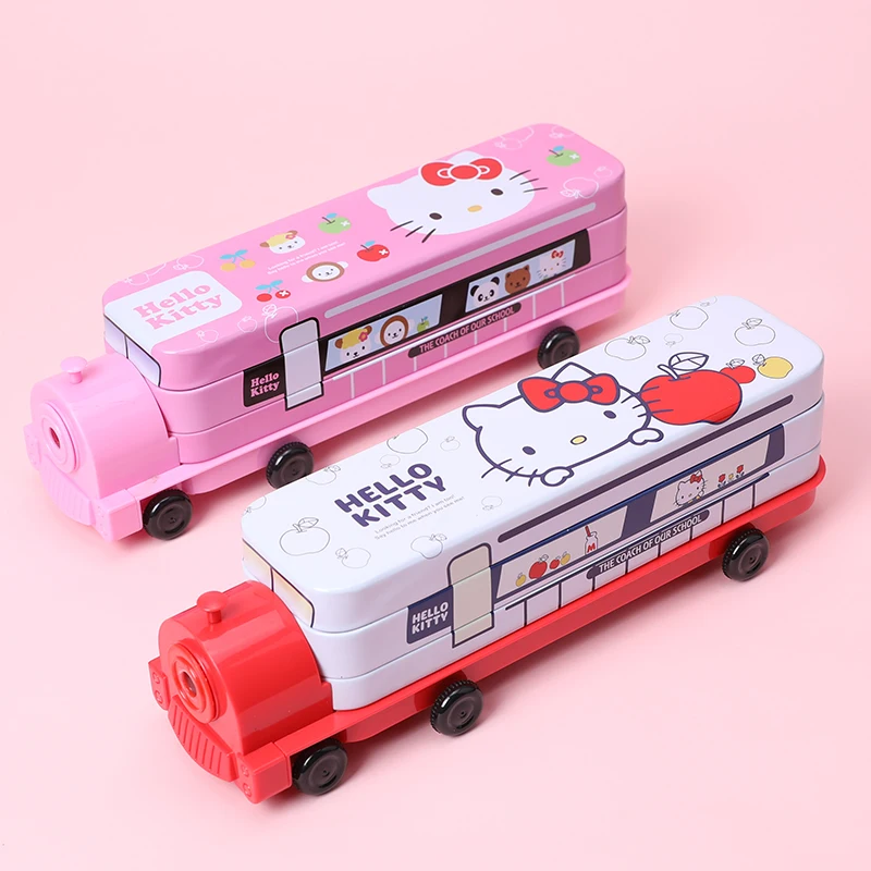 Пенал Hello kitty в форме поезда канцелярский чехол школьный поставщик многослойный