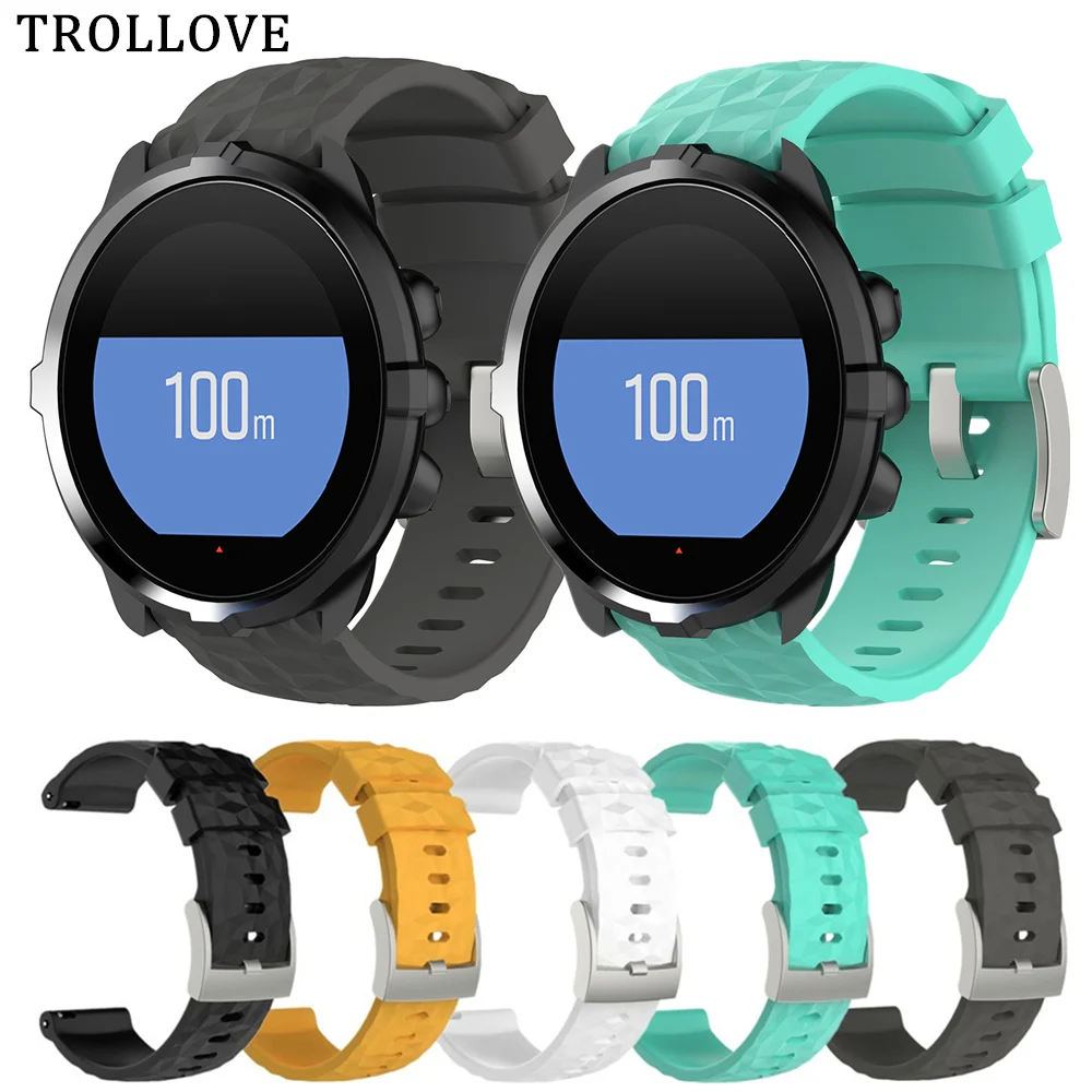 

For Suunto 9 Strap for Suunto Spartan Sport Wrist Hr Baro Suunto9 Soft Silicone Watch Band Replacement Wristband Wrist Bracelet