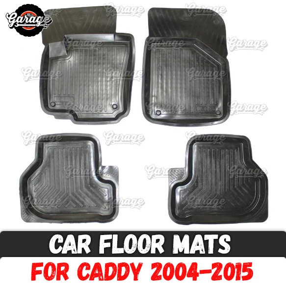 

Car floor mats for case for Volkswagen Caddy 2004-2015 rubber 1 set / 4 pcs or 2 pcs accessories protect of carpet decoration