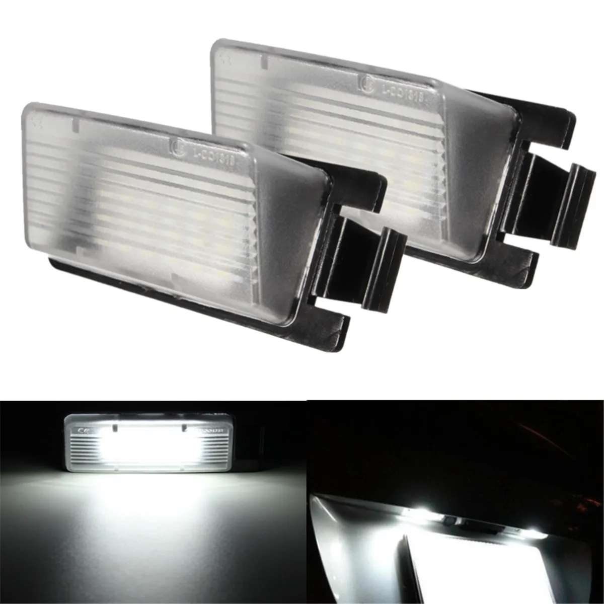 

2Pcs White LED License Plate Light Replacement For NISSAN 350Z 370Z GTR For INFINITI G25 G35 G37