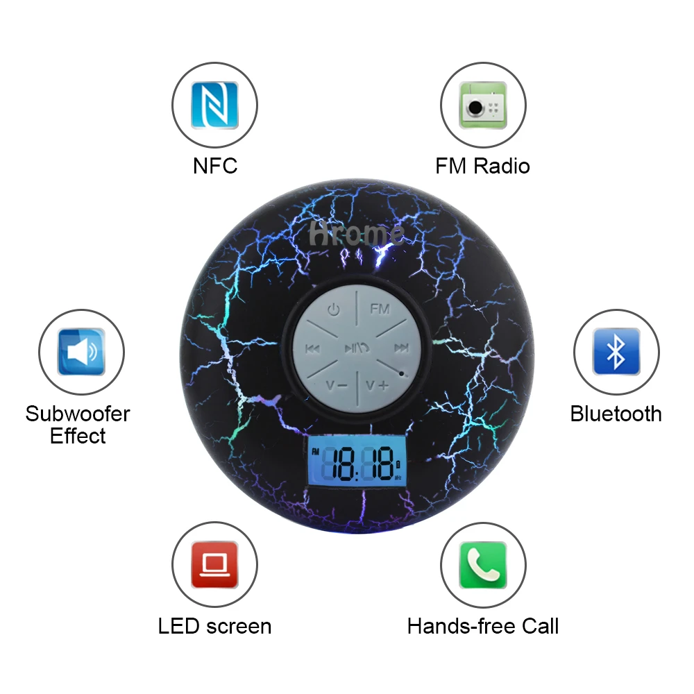 shower speaker with screen