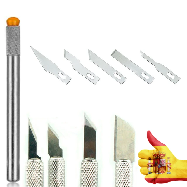 Cutter Precision Modelismo Hobby Juego de Herramientas de Bisturí 7 piezas  Cuchillas Antideslizante para Manualidades - AliExpress