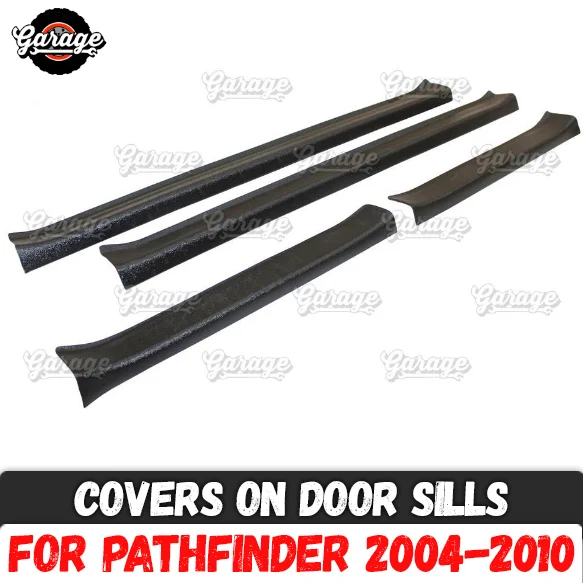 

Защитные накладки на дверные пороги, чехол для Nissan Pathfinder 2004-2010, АБС-пластик, аксессуары, защитные пластины, царапины, Стайлинг автомобиля