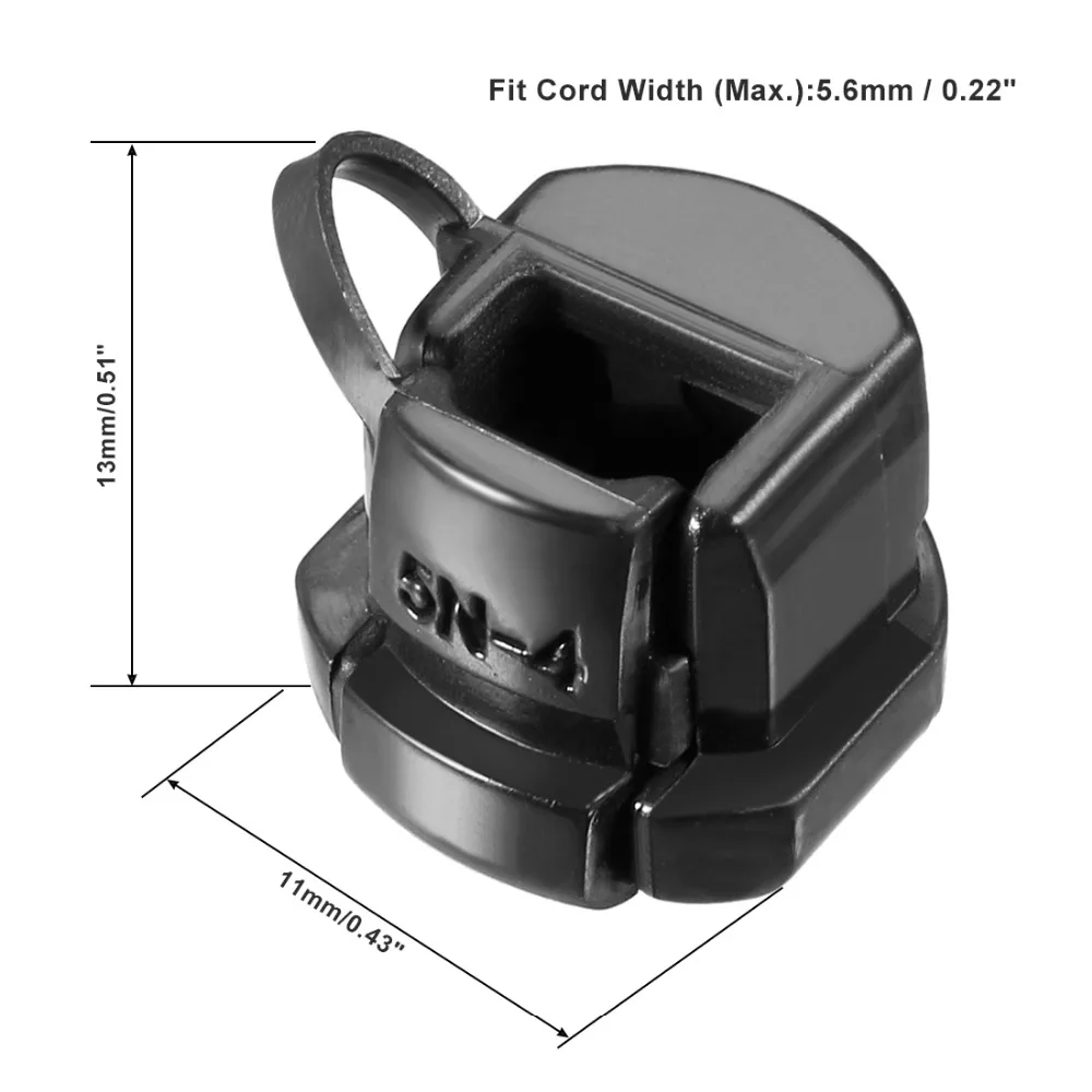 Uxcell 30 шт./лот 5N-4 черный нейлон Натяжной втулки Провода Протекторы для 5,6 мм ширина плоские кабели 13x11 мм