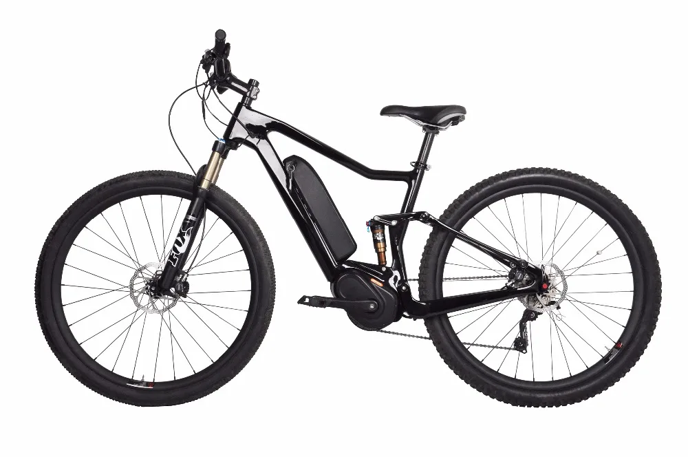 Flash Deal Newest E- BIKE 36V Full suspension electric 29er MTB bike frame Bafang motor Electric bicycle mountain bike carbon fiber frame 1