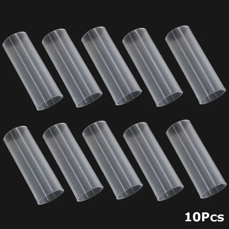 

High Quality 10Pcs/lot 6*2cm Plastic White 18650 Battery Tube Batteries Fixed Sheath Fitted For Flashlight Torch Lamp Light